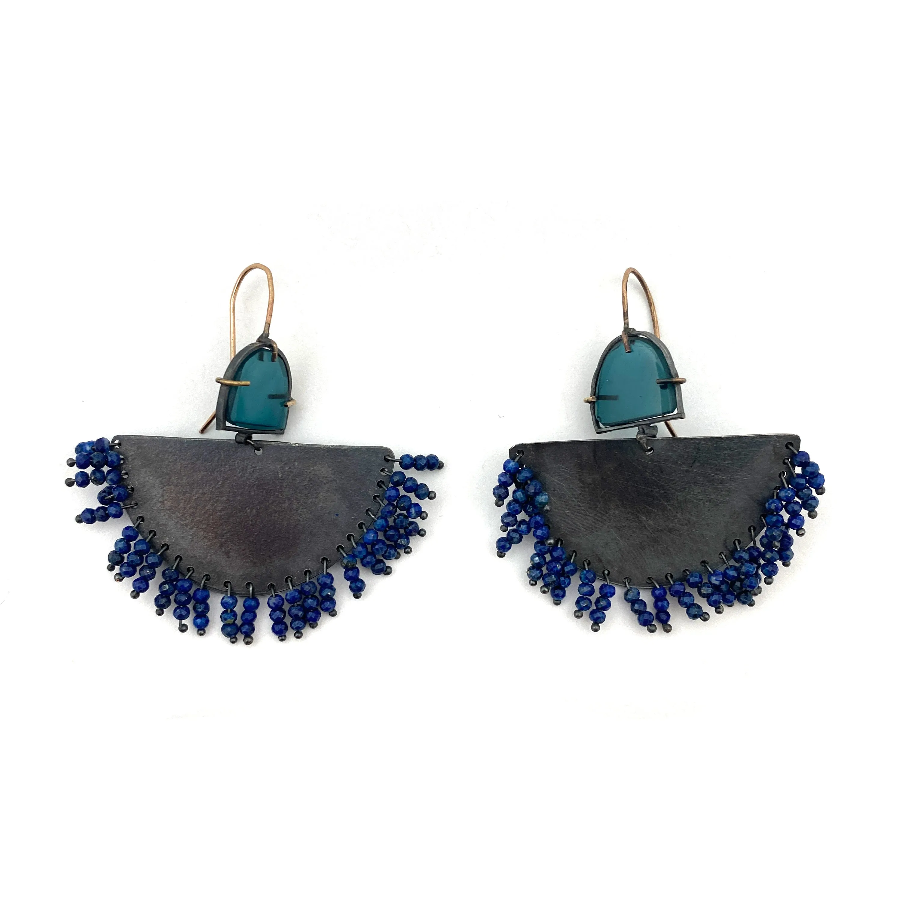 Lapis Fringe Earrings