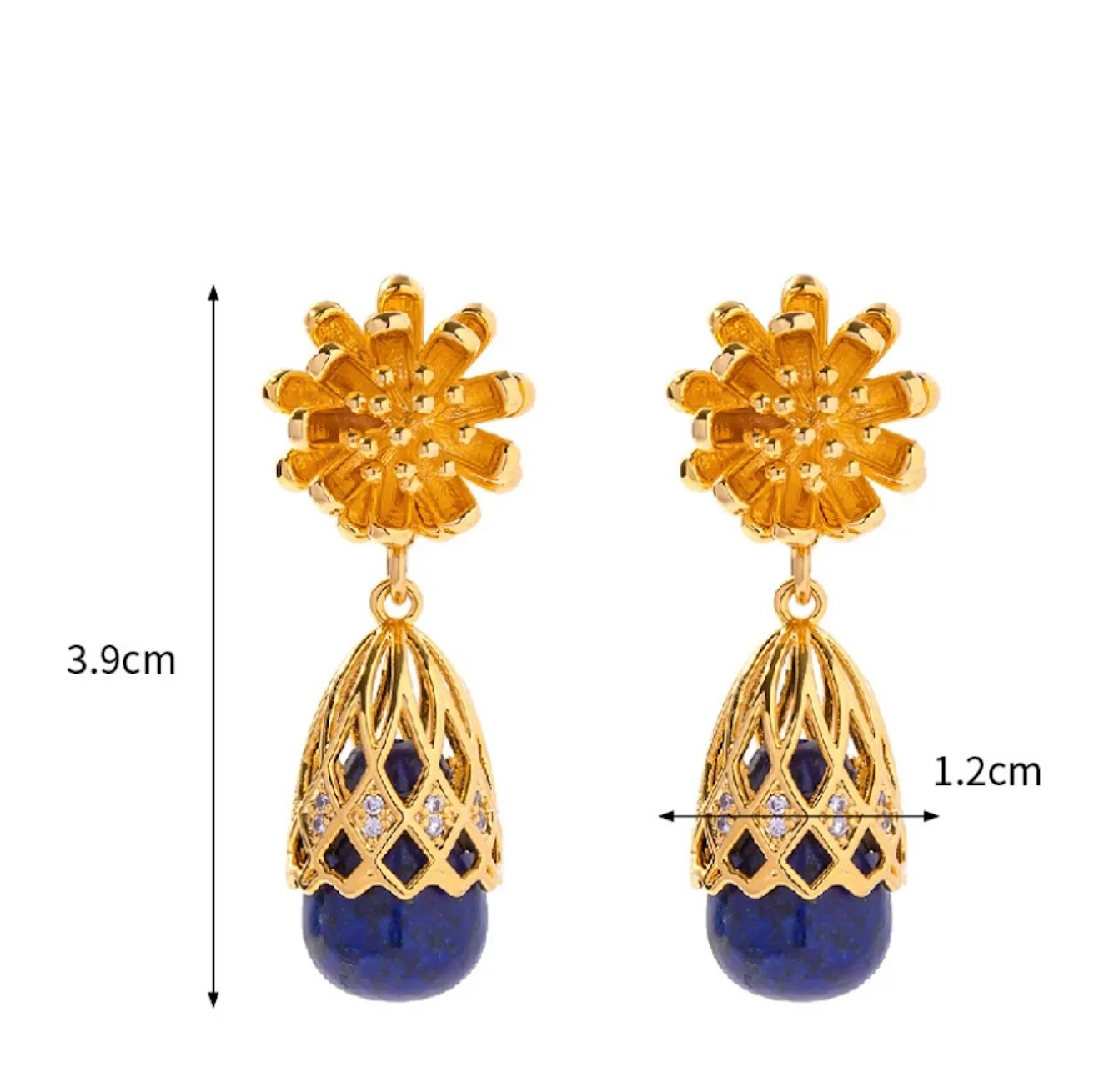 Lapis Lazuli Bloom Earrings