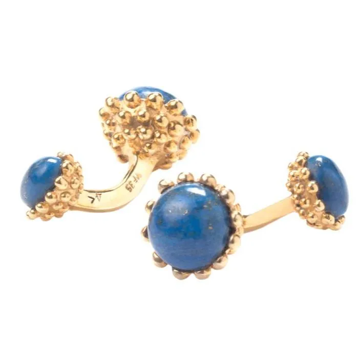 Lapis Lazuli Golden Acorn Cufflinks