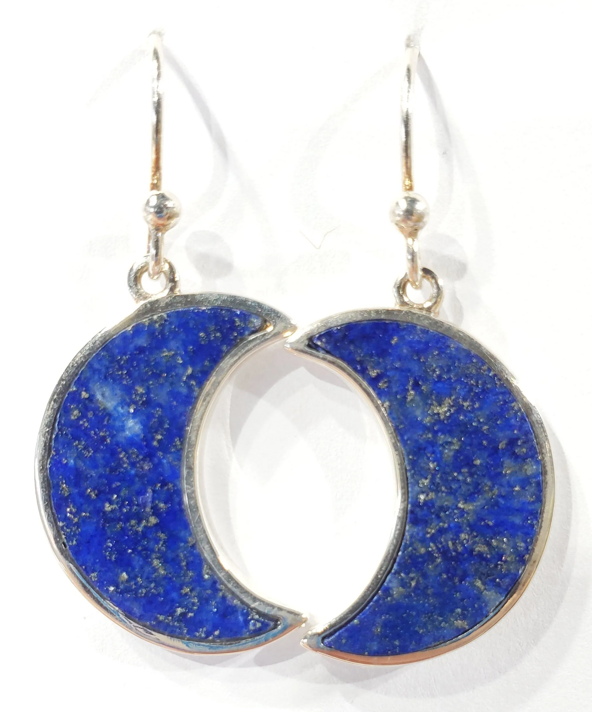 Lapis Lazuli Moon Earrings