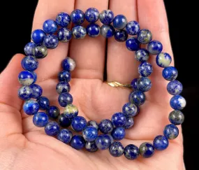 Lapis Lazuli Round Bead Strand A0110