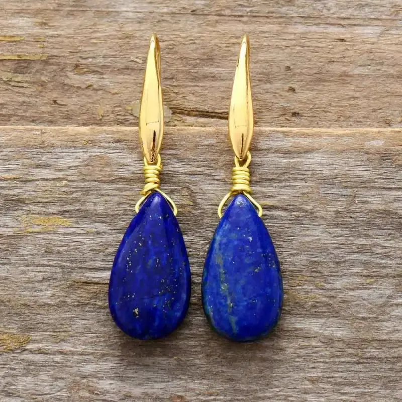 Lapis Lazuli Teardrop Earrings