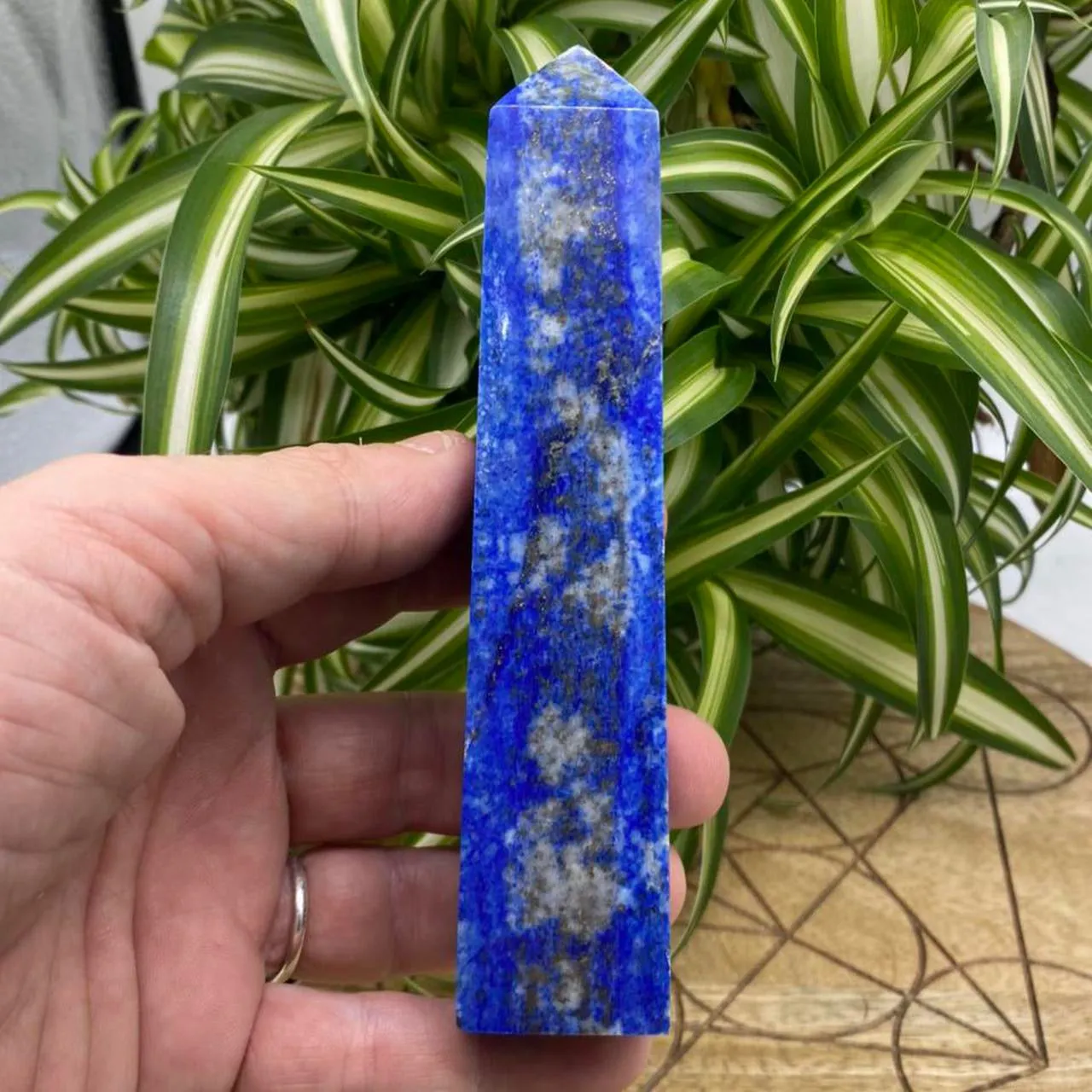 Lapis Lazuli Tower Point Crystal Generator Obelisk