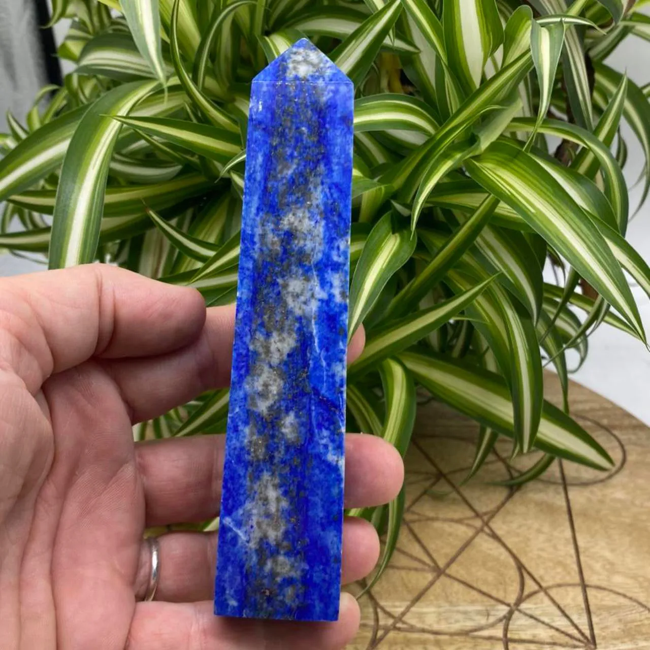 Lapis Lazuli Tower Point Crystal Generator Obelisk