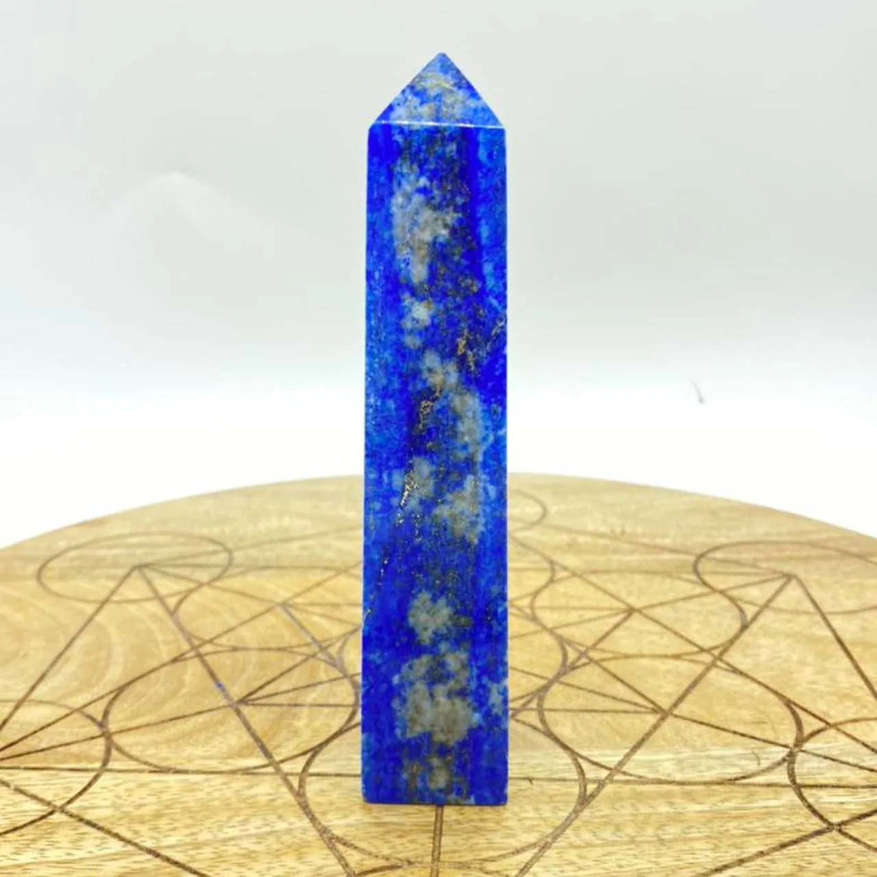 Lapis Lazuli Tower Point Crystal Generator Obelisk