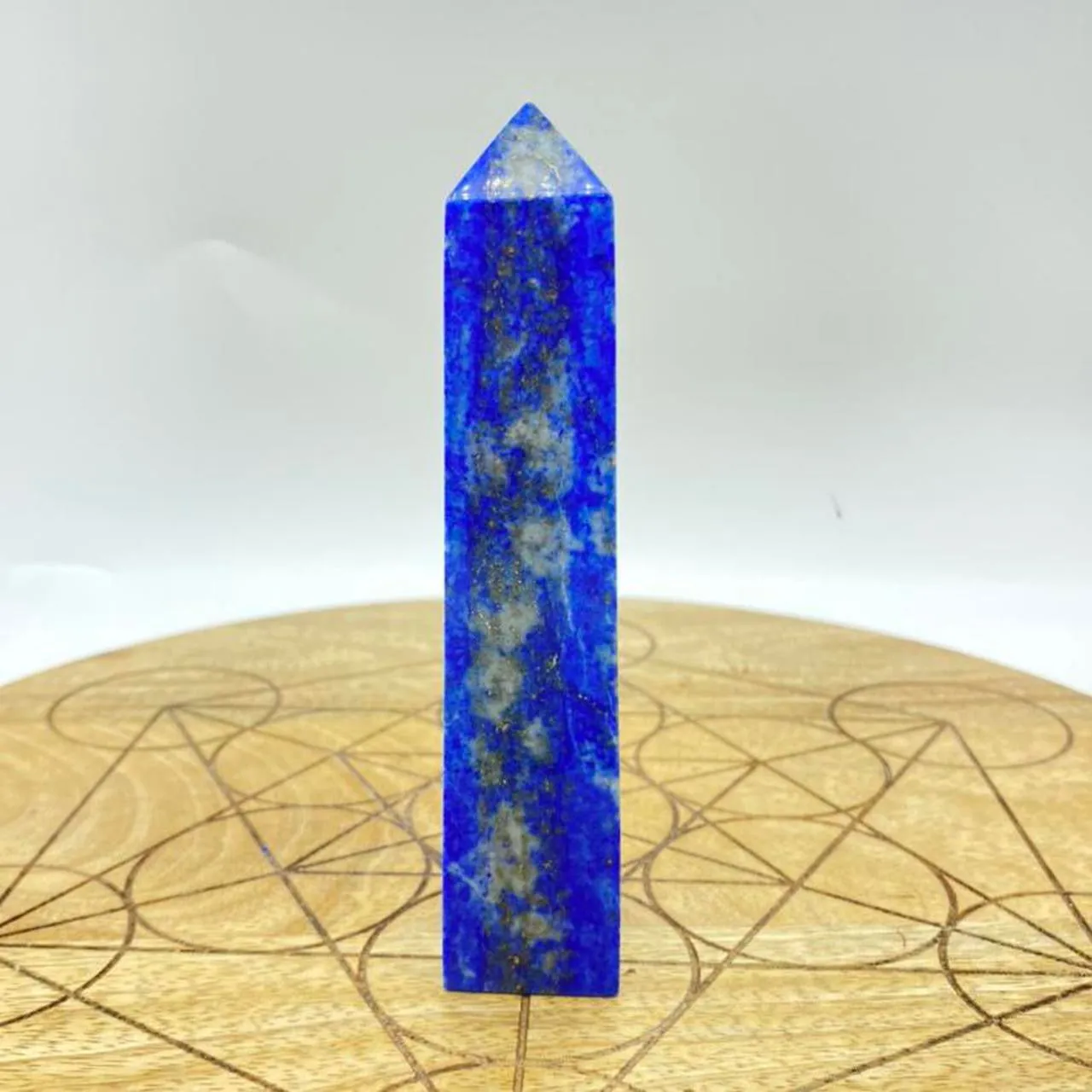 Lapis Lazuli Tower Point Crystal Generator Obelisk