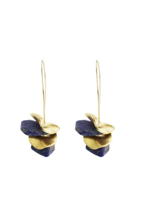 Lapis Scallop Earrings