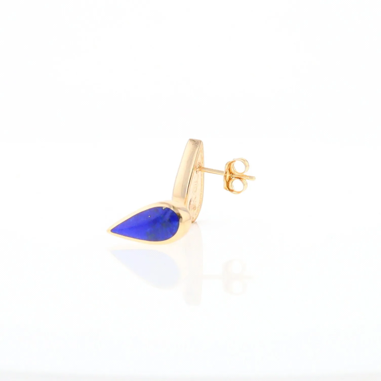 Lapis Tear Drop Inlaid Earrings