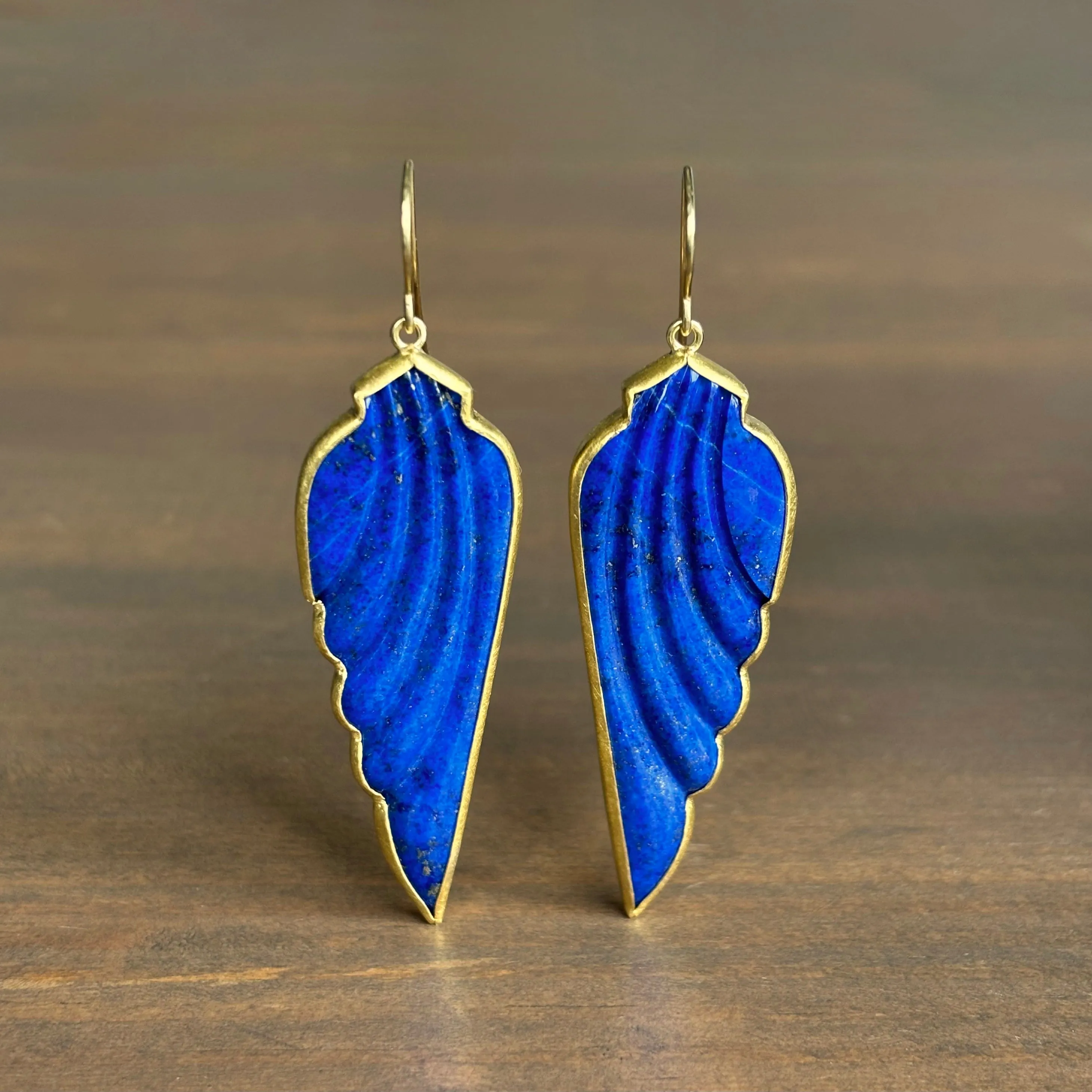 Lapis Wing Earrings