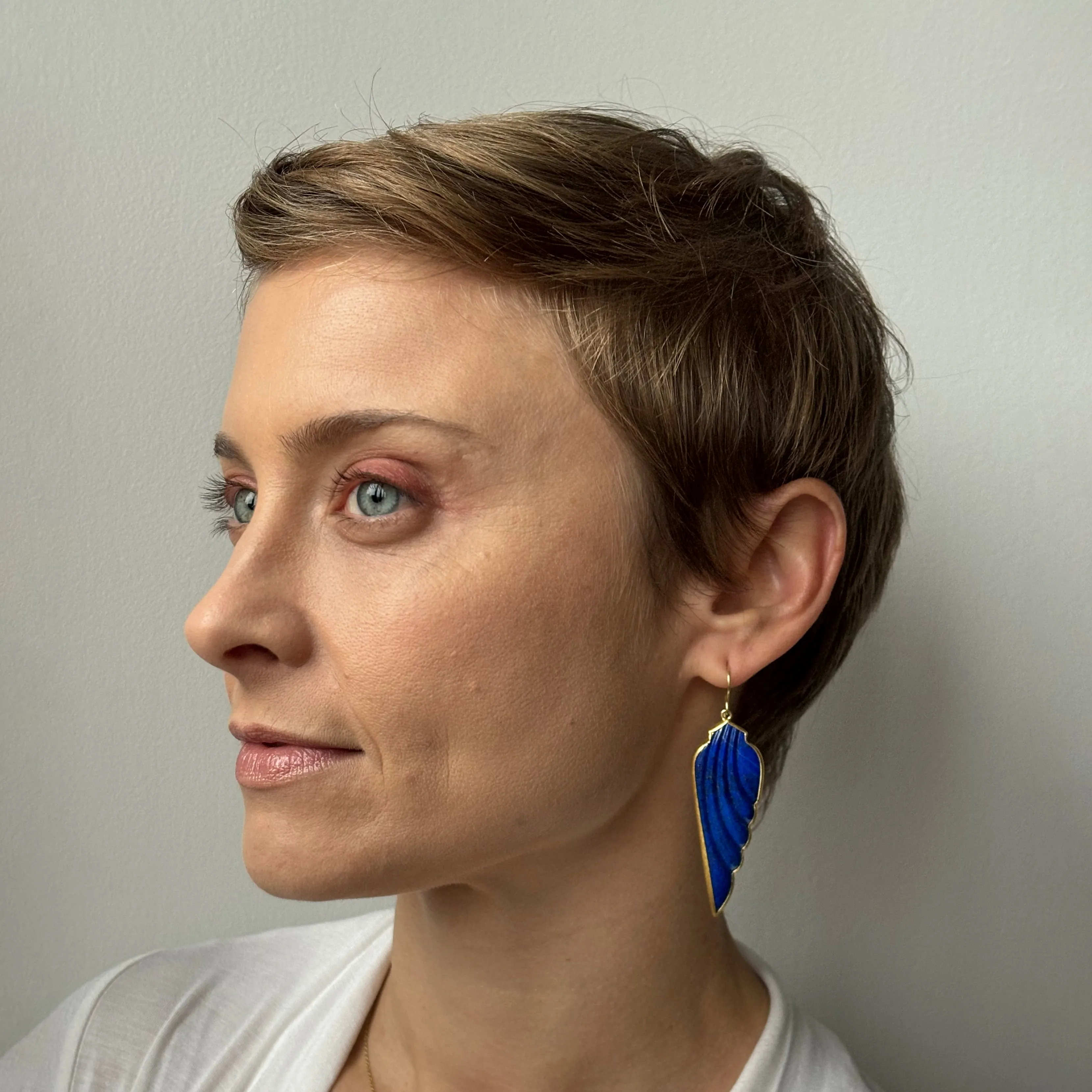 Lapis Wing Earrings