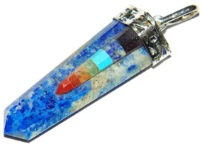 Lapiz Lazuli (Lapis) pendant with Chakra Stones