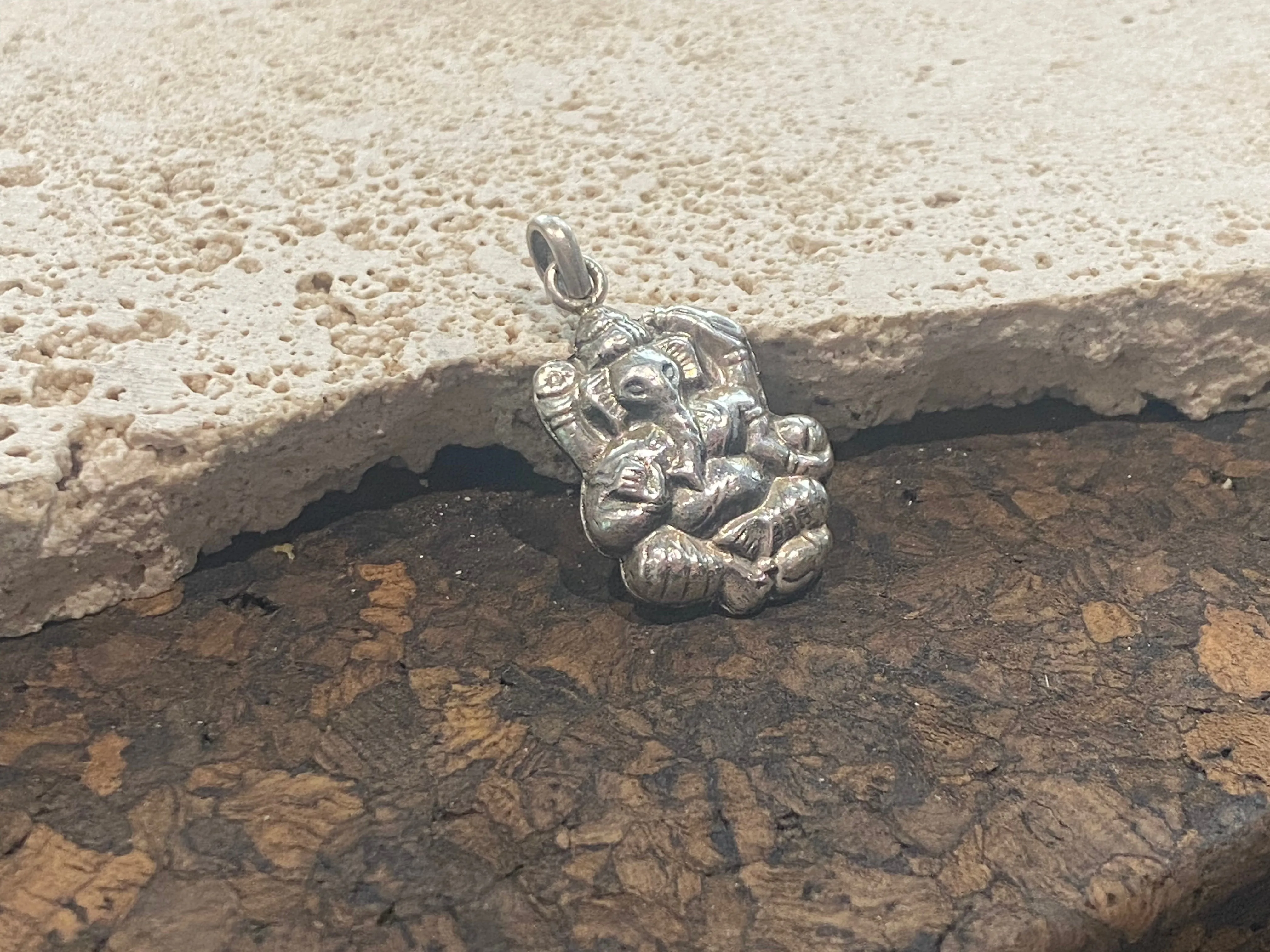 Large Silver Ganesh Pendant