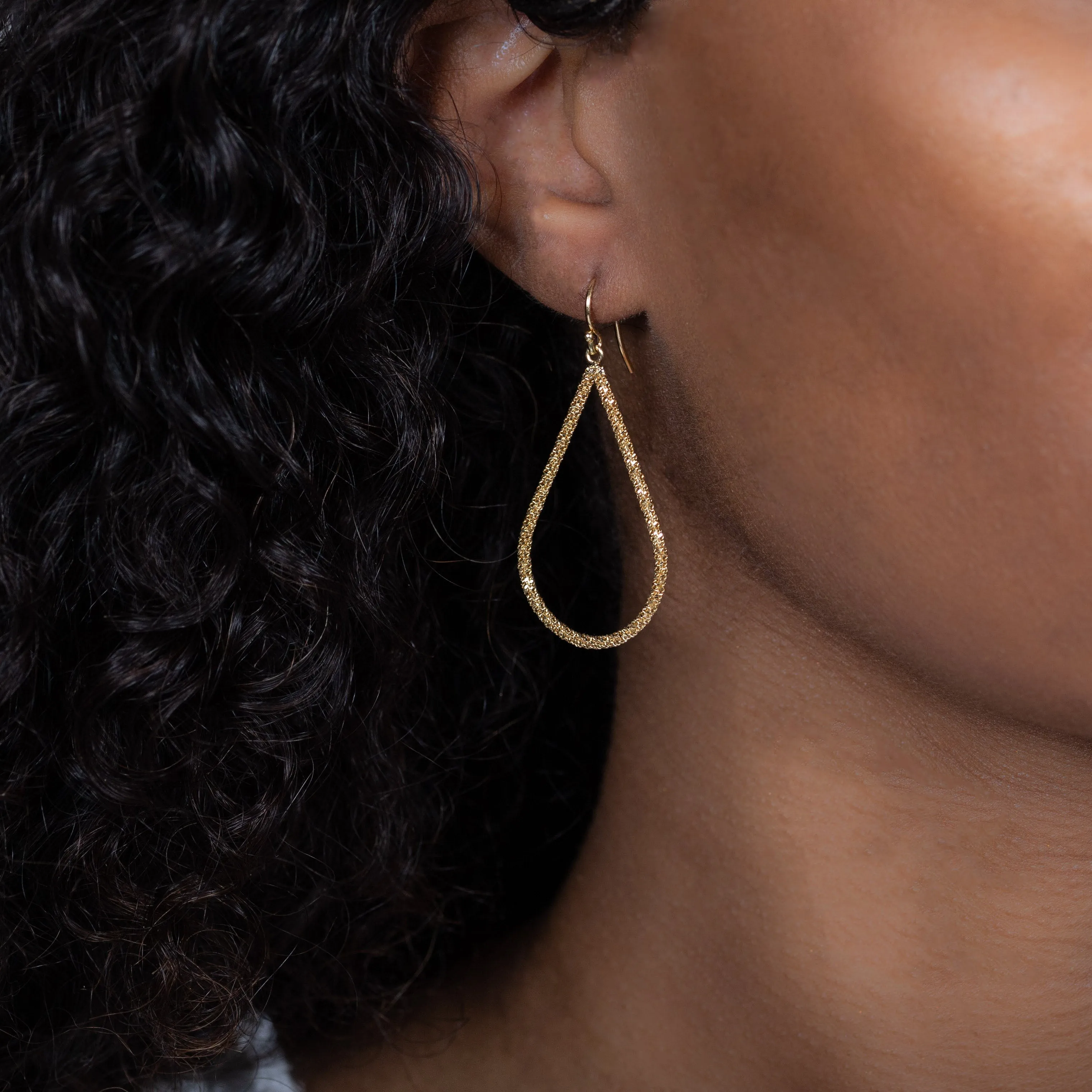 Large Teardrop Stardust Earrings