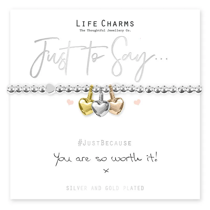 Life charms You're worth it Bracelet