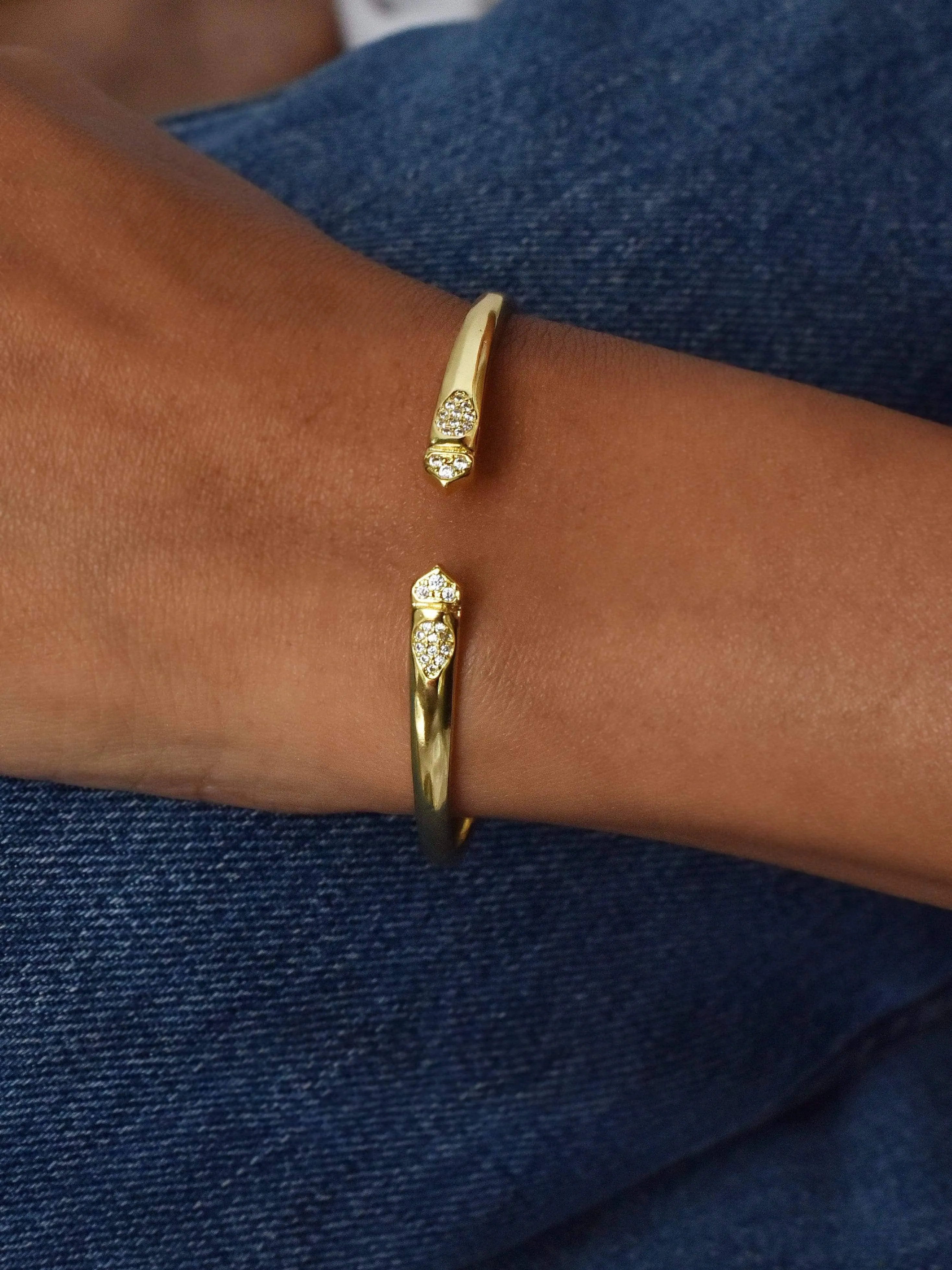 Lily 18K Gold Plated Cuff Bangle