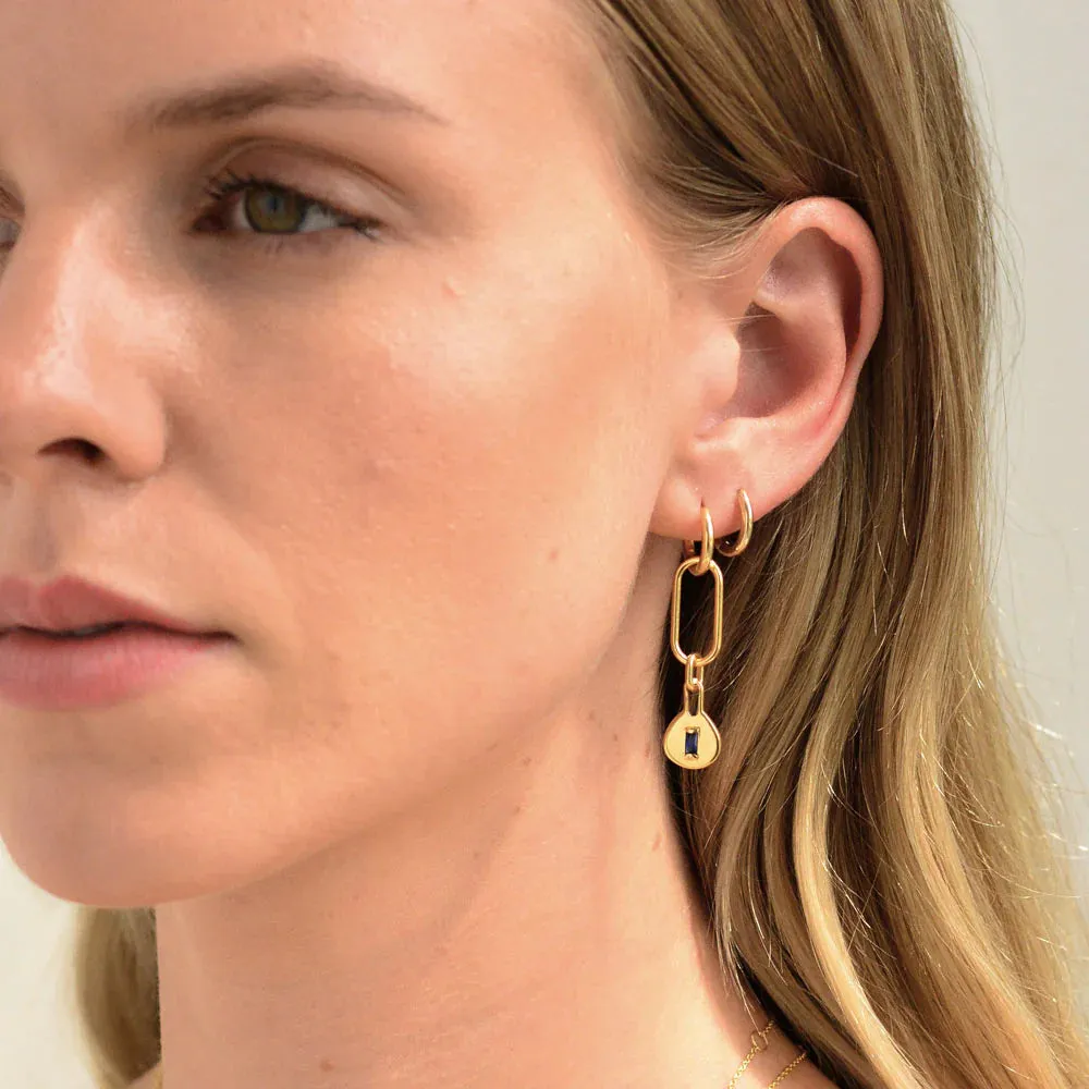 LINDA TAHIJA Muse Link Earring GOLD