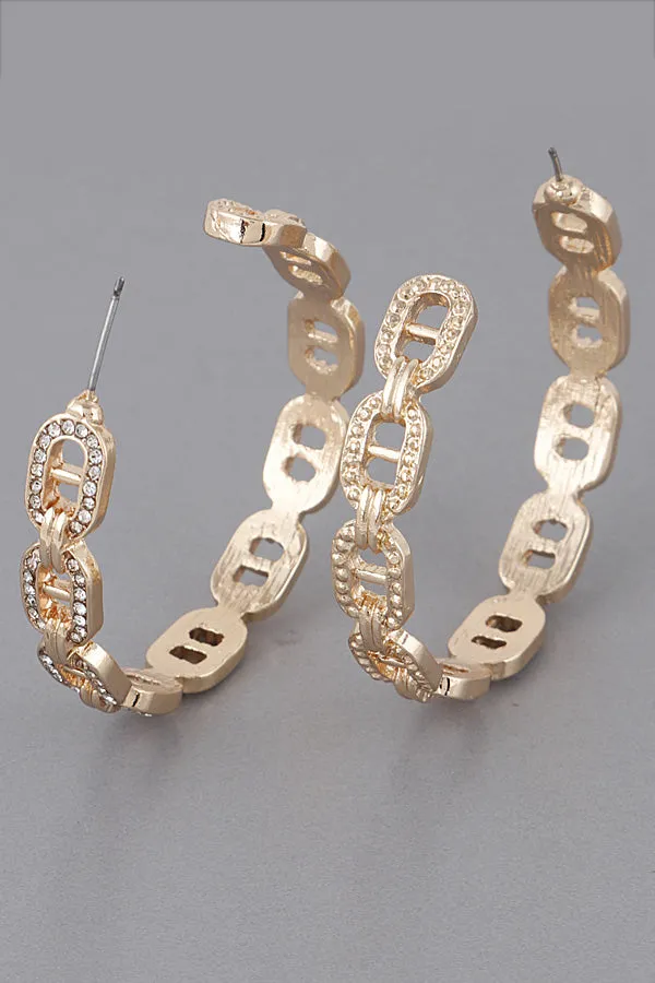 Linked Hoop Earrings