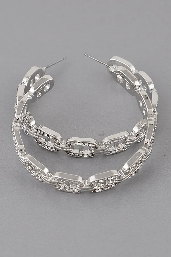 Linked Hoop Earrings