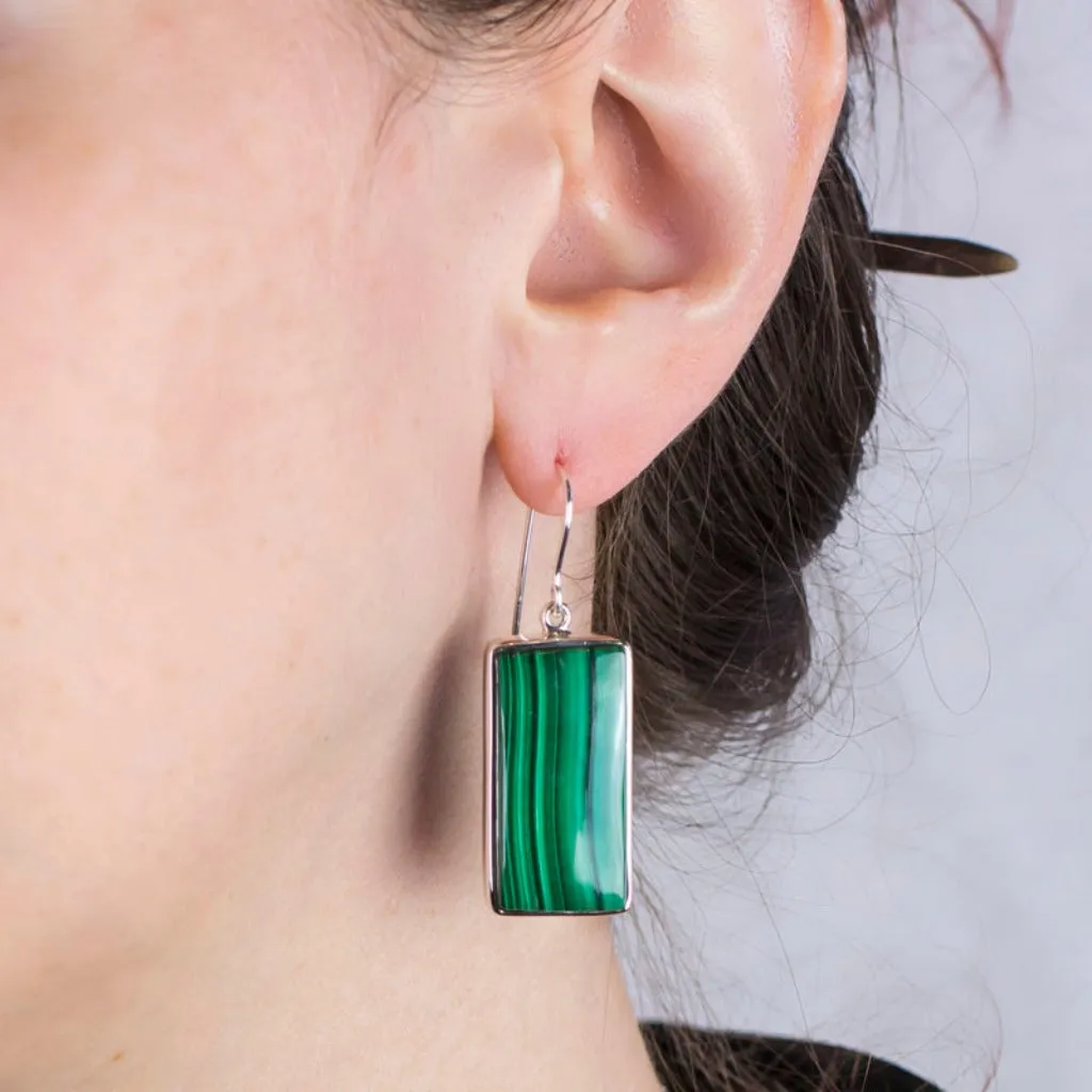 Malachite Drop Earrings