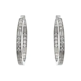 Maria Canale 18K Gold Diamond Inside-Out Hoop Earrings