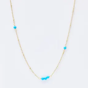 Maya Turquoise Ball Chain Necklace