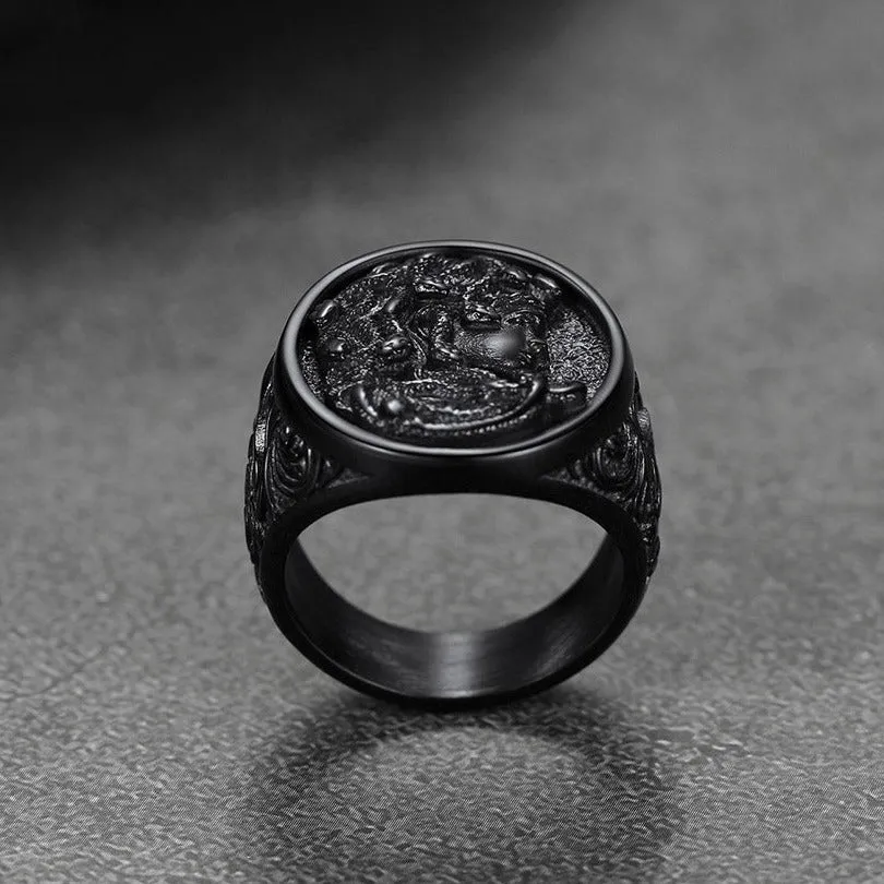 Medusa Snake Hair Ring Greek Mythology Signet Ring