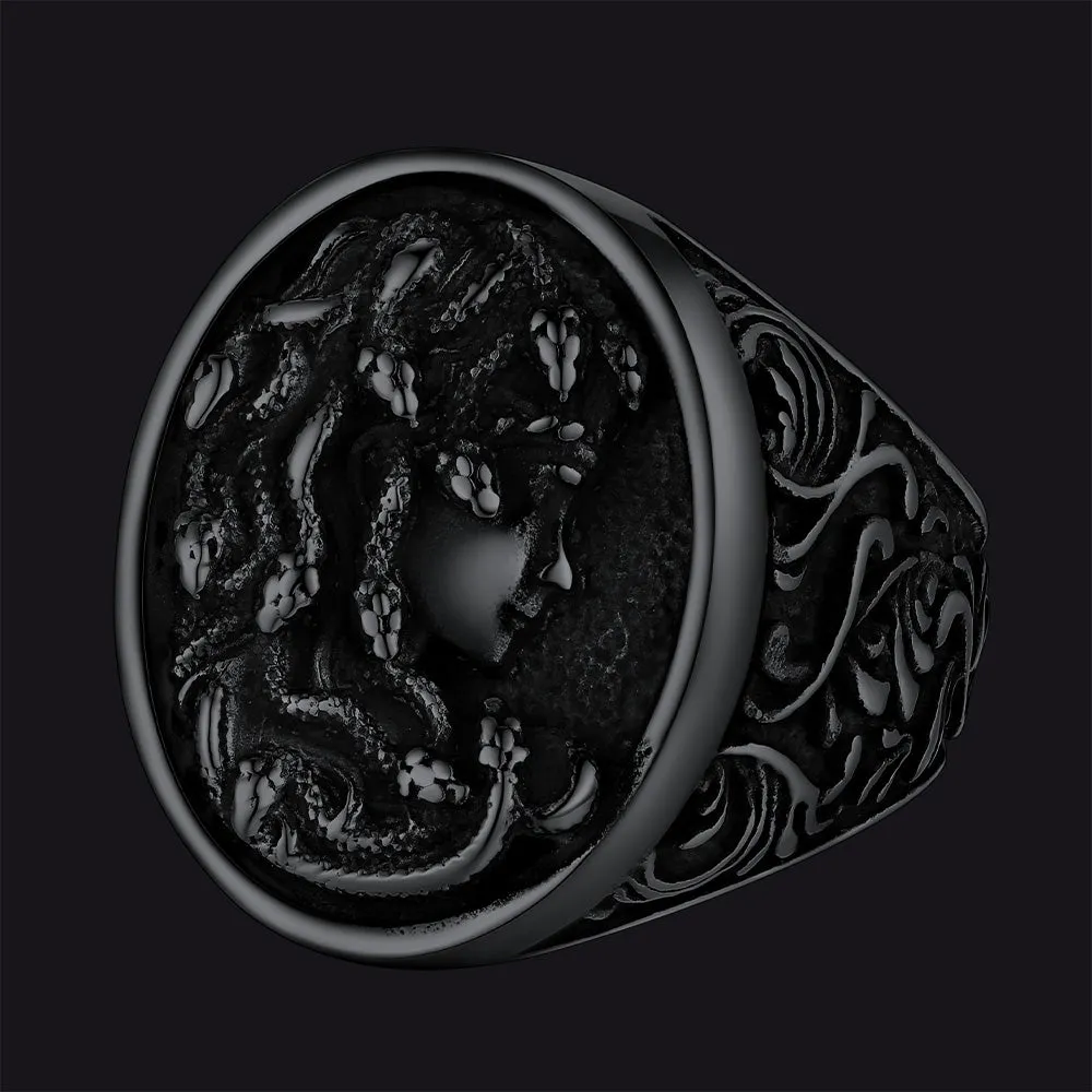 Medusa Snake Hair Ring Greek Mythology Signet Ring