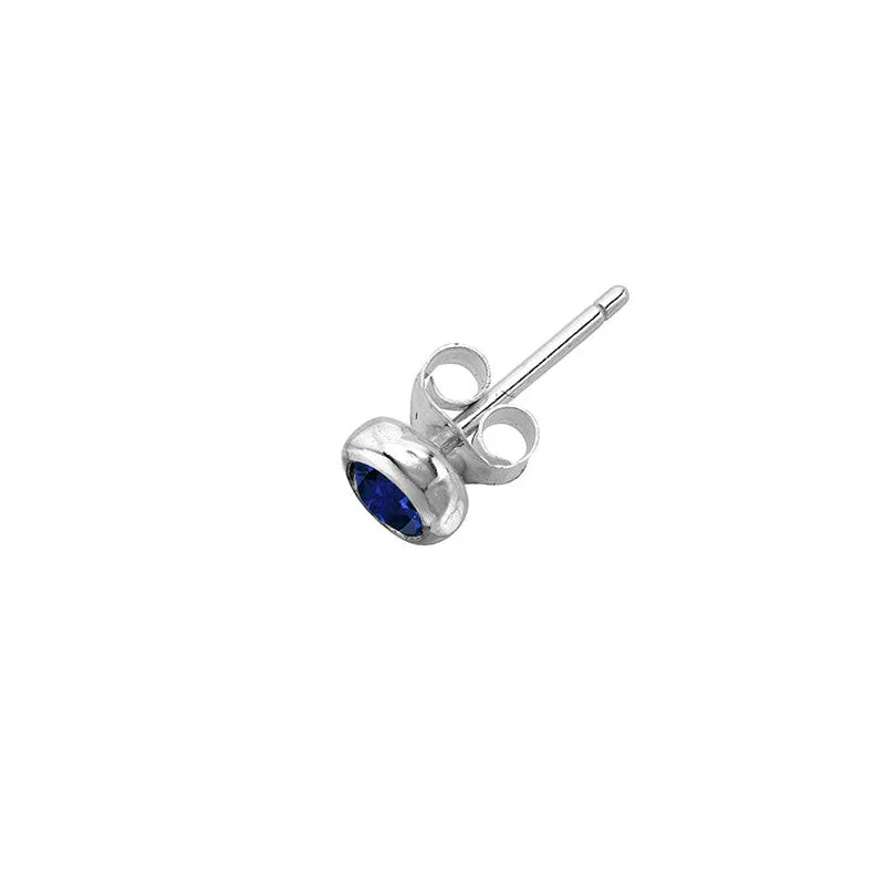 Men's Single 3mm Blue Sapphire Dewdrop Stud