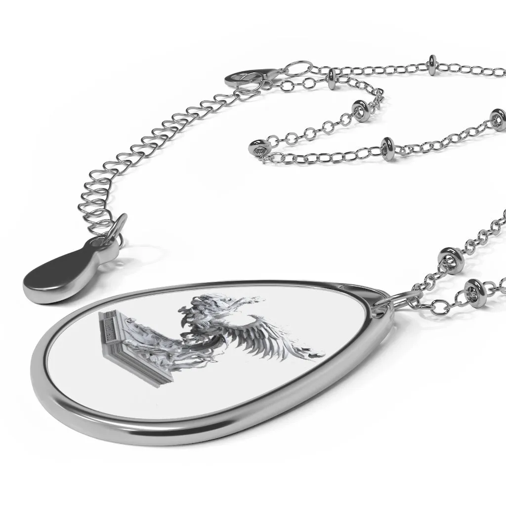 Merciless the Flaming SkyBird Oval Necklace