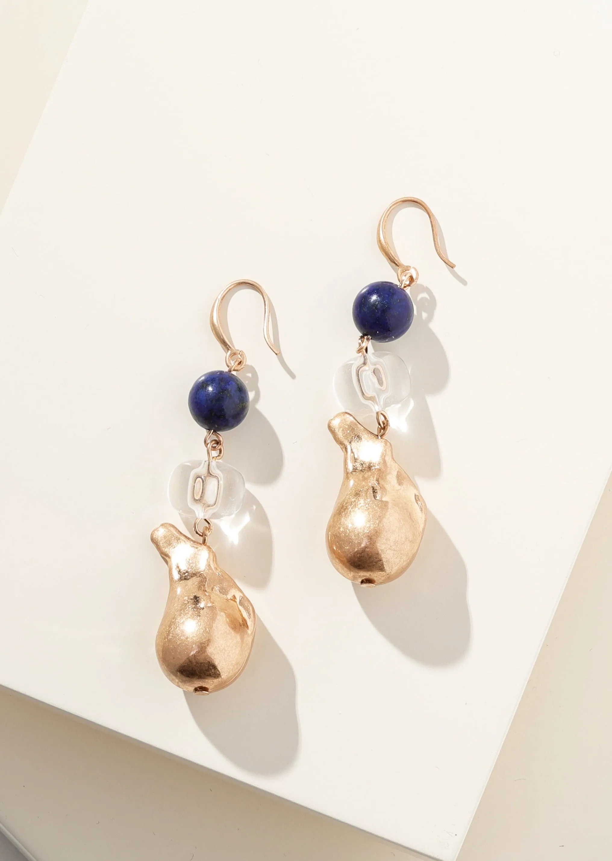 Merx - Lapis & Nugget Drop Earring