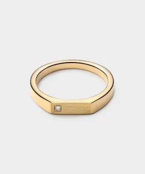 Miansai Thin Geo Ring Diamond Ring in Gold