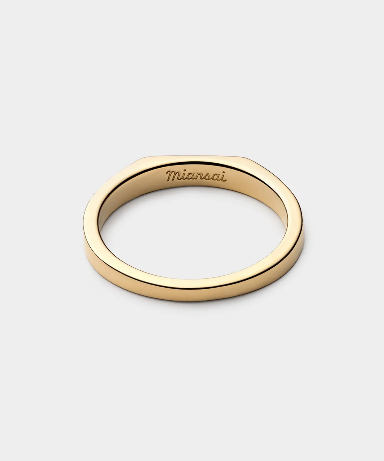 Miansai Thin Geo Ring Diamond Ring in Gold