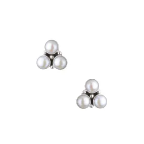 Michelle Cultured Pearl Studs, Sterling Silver