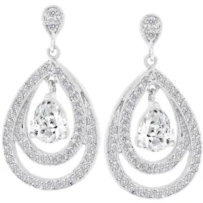 Milan Tear drop Dangle Earrings | 3.5ct