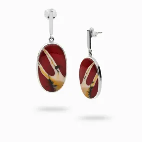 Mookaite Stud Drop Earrings