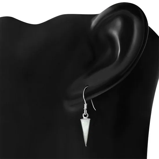 Mother of Pearl Triangle Sterling Silver Earrings