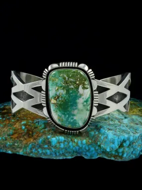 Native American Jewelry Royston Turquoise Sterling Silver Cuff Bracelet