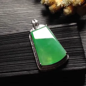 Natural Jade Pendant Jadeite Gold Pendant PT522