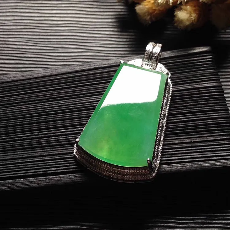 Natural Jade Pendant Jadeite Gold Pendant PT522