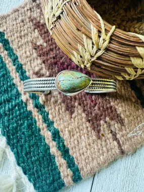 Navajo Sterling Silver & Royston Turquoise Cuff Bracelet