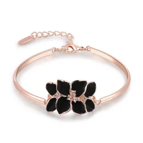 New Arrival Flower Bracelet Bangles With Genuine Austrian Crystal Mother's Day Gift For Her