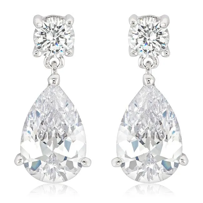 Nola Pear Drop Earrings | 4ct