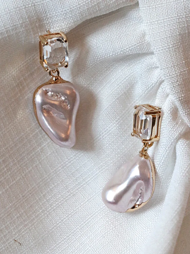 Nuance Pink Pearl Drop Earrings