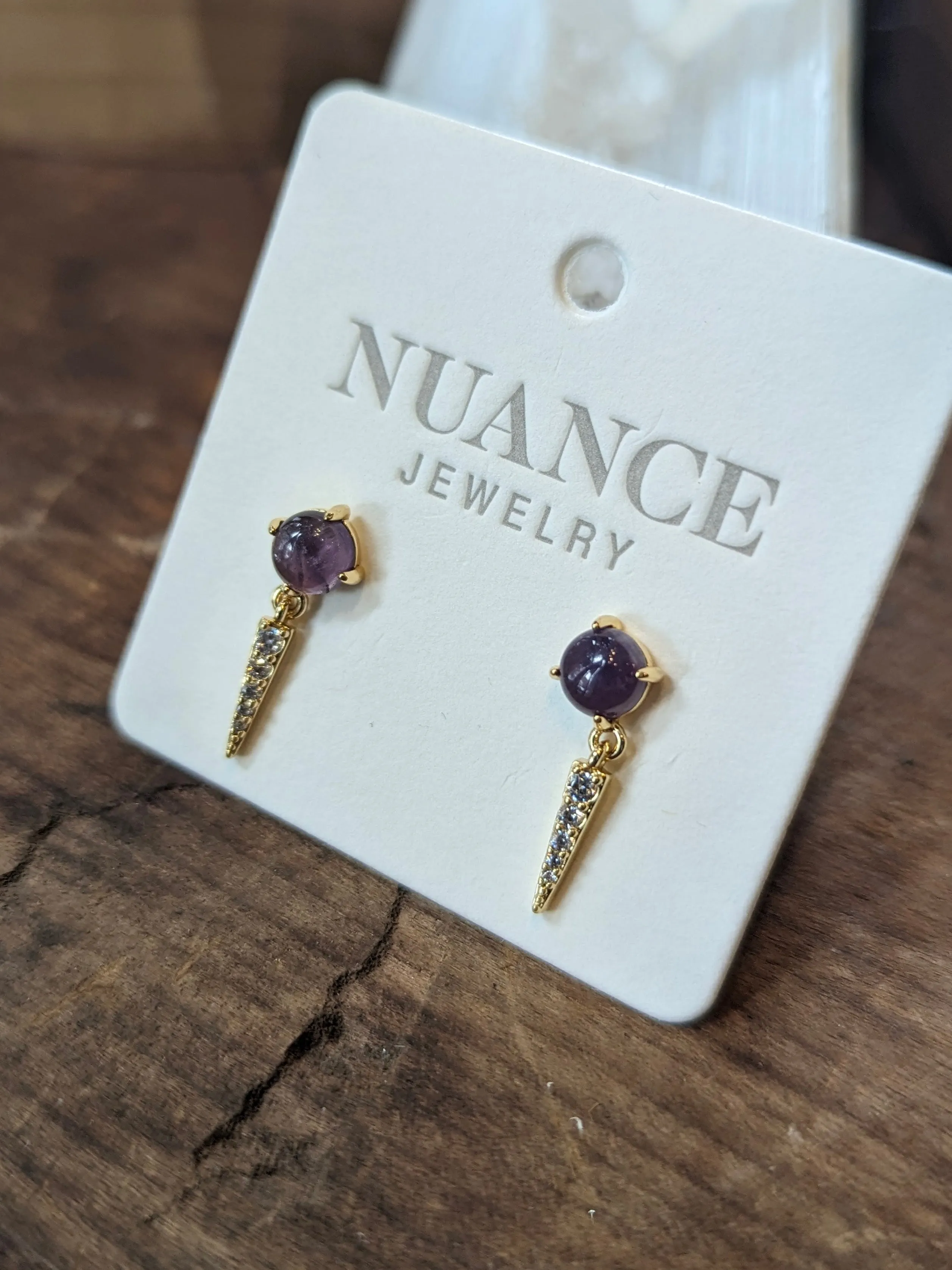 Nuance Stone Spear Earrings