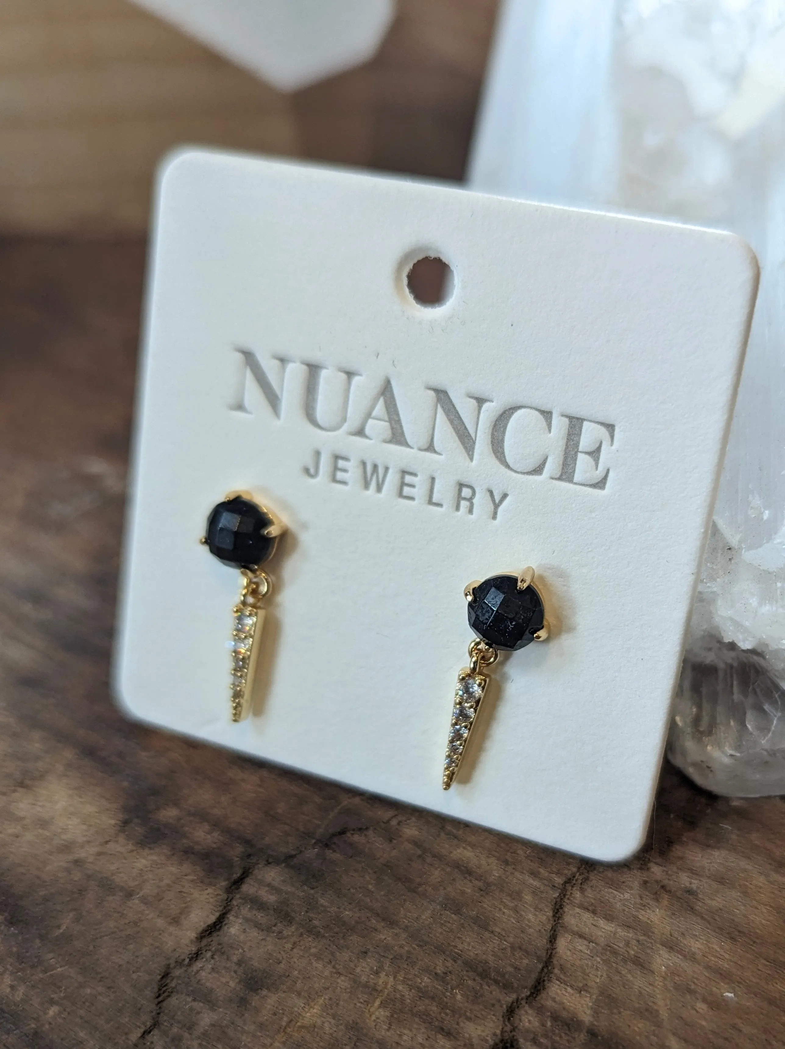 Nuance Stone Spear Earrings