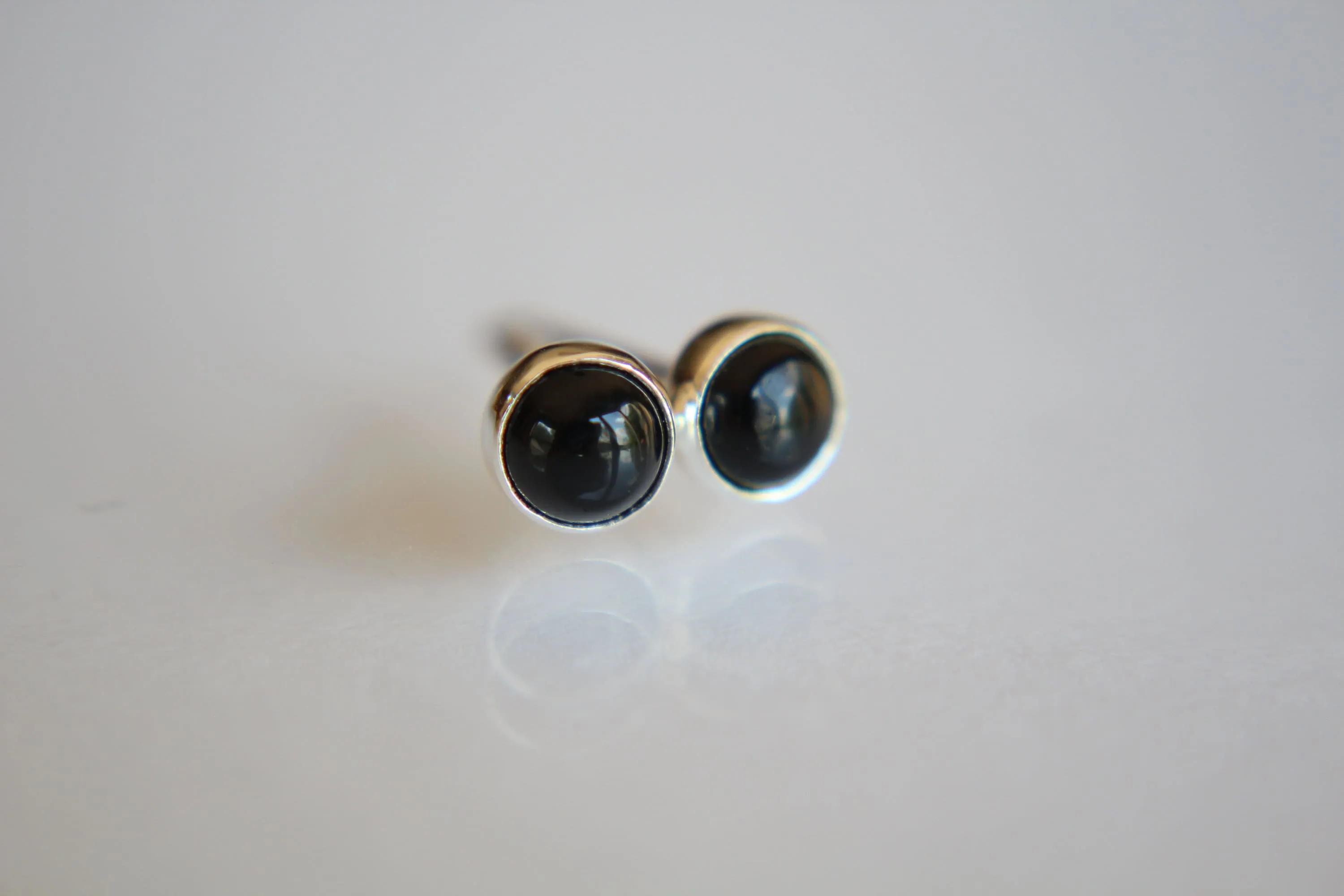 Onyx Earrings, Gemstone Earrings, Sterling Earrings, Post Earrings, Onyx Post Earrings, Small Black Earrings, Minimalist Earrings, Gift