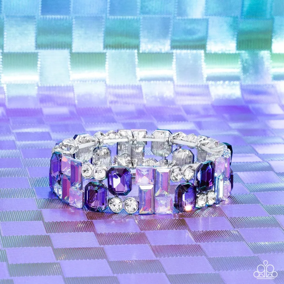 Paparazzi Bracelet ~ Scattered Showcase - Purple