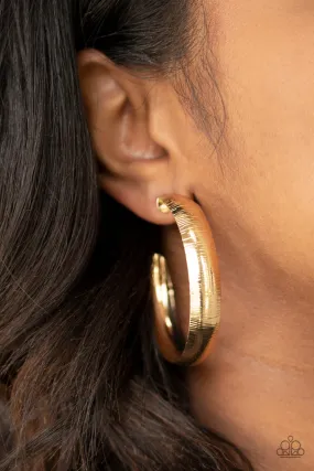 Paparazzi Hoop Wild Earrings Gold