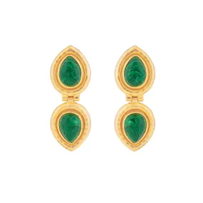 Paula Earrings Malachite