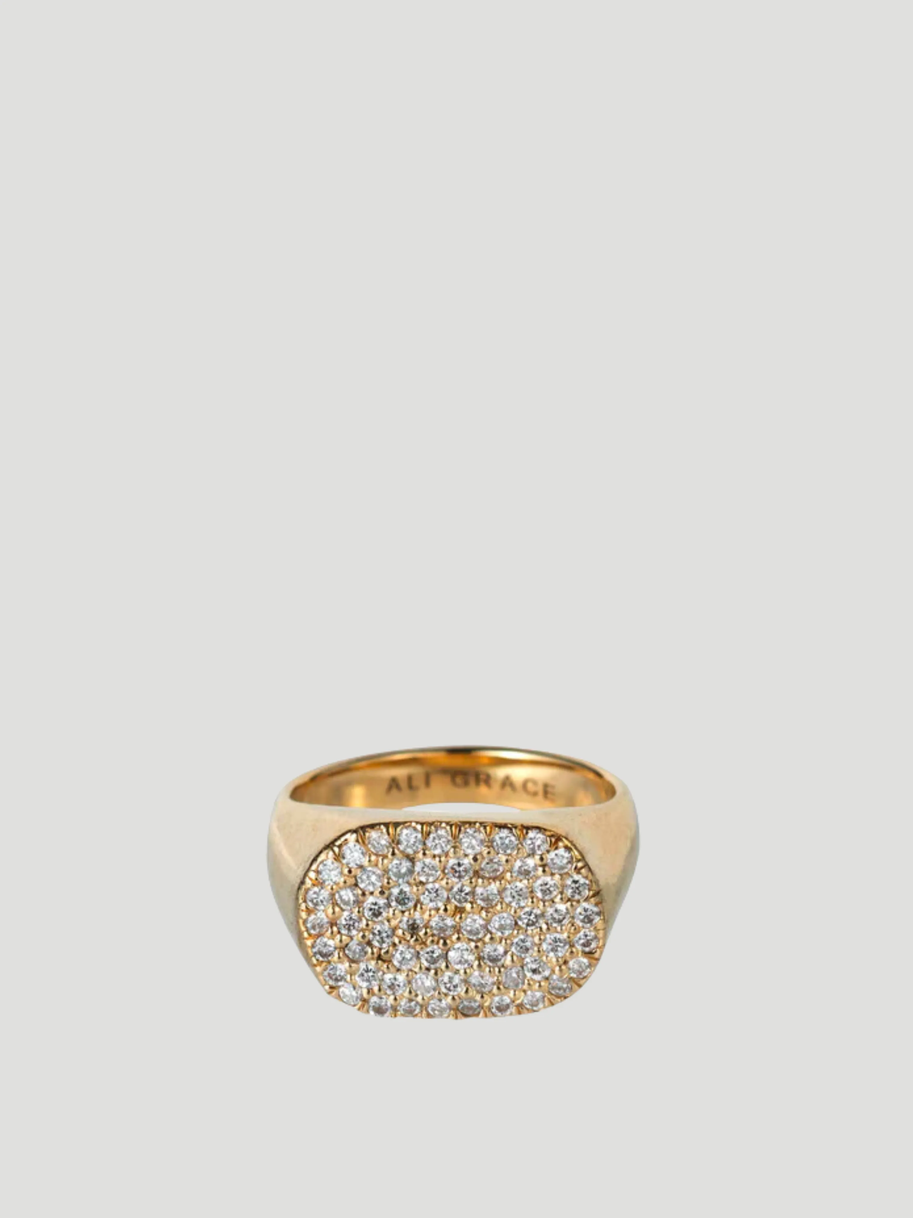 Pavé Diamond Signet Ring